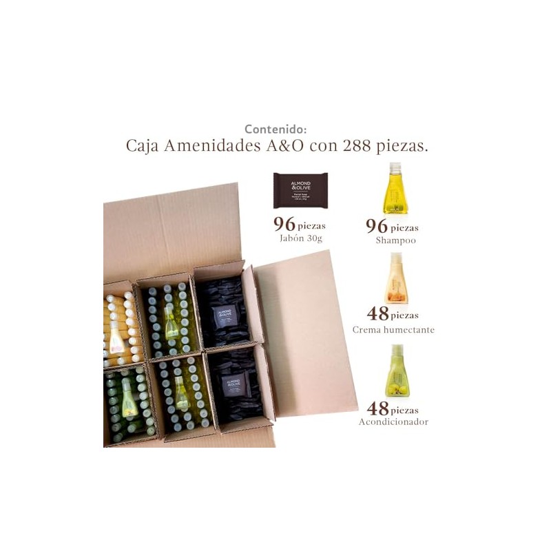JYPESA Kit Amenidades Hoteleras AO 288 Pzas Jabón y Shampoo