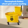 4pcs Mop Bucket Wheels Replacement – Non-Marking TPR Casters for