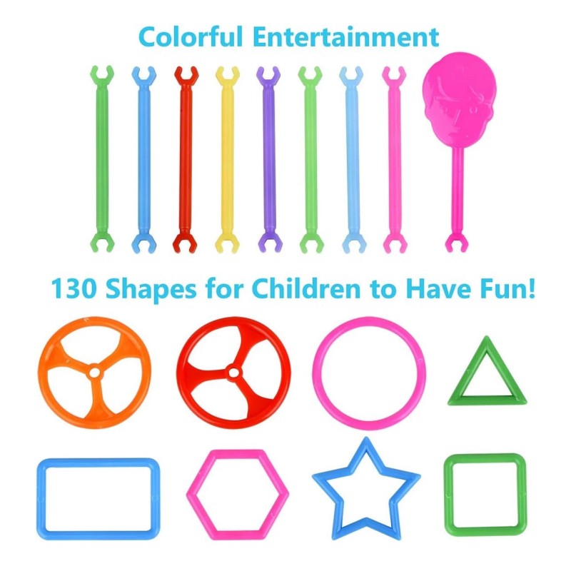 Juboury 1054pcs Building Toy Building Blocks Bars Different Shape Educational