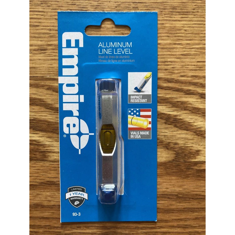 Empire Level New! Empire Level 93-3 3" Aluminum Line Level