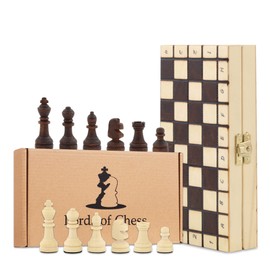 Chess Game Chess Board Wood High Quality 20 x 20 cm - Chess Board Set Foldable with Chess Pieces Large for Children and Adults