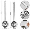 2 x Coffee Spoons, Scoops, Stainless Steel, 15 ml &