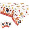 3 Pcs BBQ Tablecloths, Disposable Decorative Tablecloths, Burger Party Tablecloths