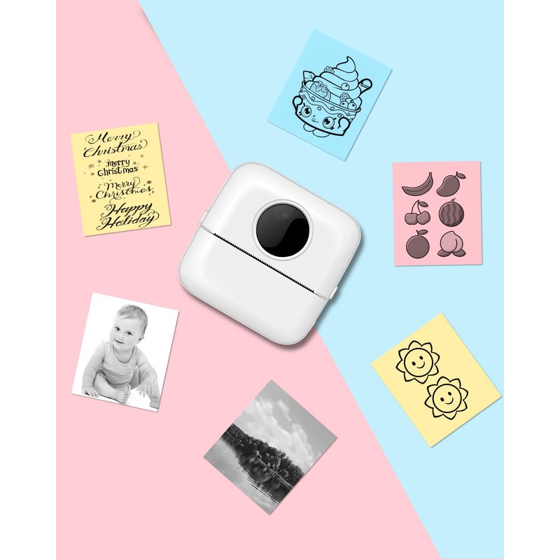 3 Colors Mini Printer Sticker Paper, 9 Rolls