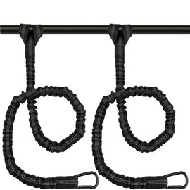 2PCS Kayak Paddle Leash Kayak Rod Leash Kayak Paddle Lanyard Stretchable Coiled Lanyard Leash Kayak Accessories for Kayak and Paddles