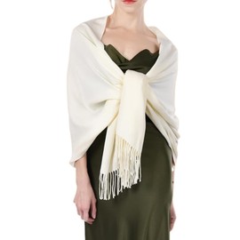 YNR Pashmina-Schal und Wickeltuch für Damen, weicher Pashmina-Schal und Schal für Damen, Abendkleid, Hochzeit, Party, Braut, Brautjungfer, Geschenke, cremefarben