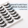 Losha Eyelashes Natural Look Faux Mink Lashes Pack Handmade Fluffy