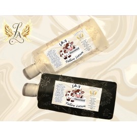 leslieandarthur Unscented Tallow Lotion – 3 oz Travel Size Pouch- 100% moisturizing