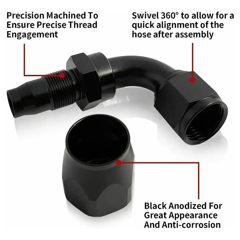 YSIL 10AN Hose End Fitting Female Fit for Braided Fuel