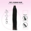 OiMiGO Tape in Hair Extensions Human Hair Black Woman Natural