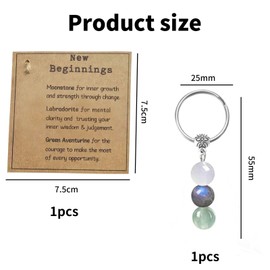 SANTUO Healing Gifts for Women, Crystals Gifts for Women Inspirational Going Away Gifts for Coworkers, New Job Gifts for Women, Emotional Support Healing Stone Keychain, Encouragement Gifts