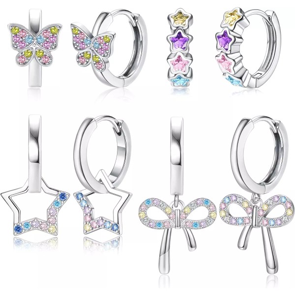 Does not apply aretes pendientes de acero inoxidable para niñas