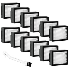 12 Pack Roomba Filters Fit for i-Robot Roomba I J E Series E5 E6 E7 i3 i3+ i4 i6 i6+ i7 i7+ i8 i8+ j7 j7+ Robot Vacuum Cleaners High-Efficiency Filter with 1 Cleaning Brush by Puxyblue