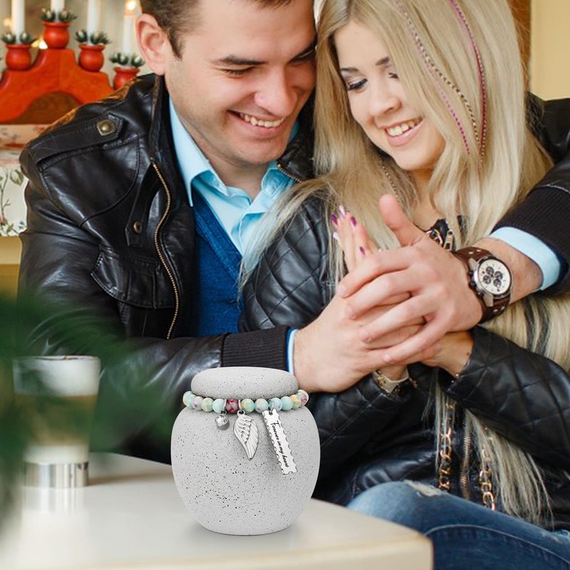 SOITIS Mini Urn for Human Ashes - 2.76 Inches White