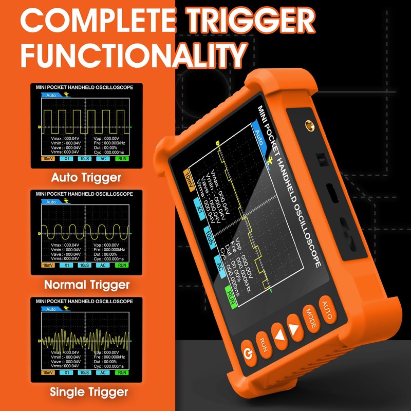Digital Oscilloscope Handheld Portable Oscilloscope 2.5 MS/s Sampling Rate 500