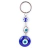 Turkish Blue Evil Eye Keyring, Good Luck Keyring with Ring,