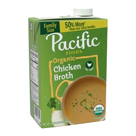 Pacific Foods Organic Chicken Broth, 48 oz Carton