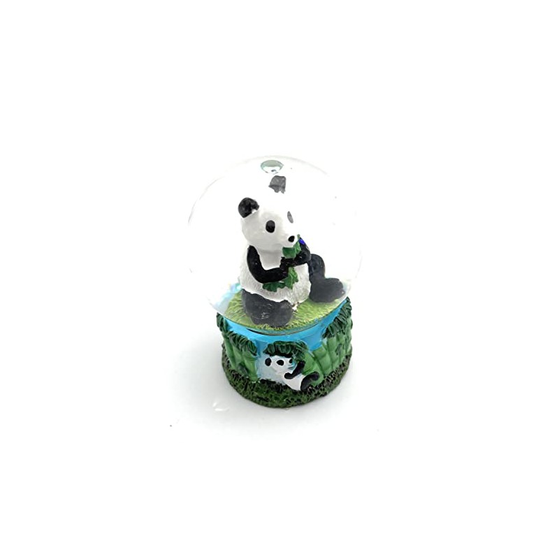 Onwomania Panda Bear Cute Height 6.5 cm Snow Globe Glitter