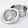 1 x Stainless Steel Ashtray with Lid, Wind Ashtray, Round