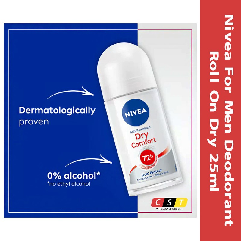 NIVEA FOR MEN Deodorant Roll On Dry 25ML