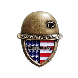 US Memorial Day Lapel Pin Badge Brooch Decorations Gifts Memorabilia Veterans Day Always Remember