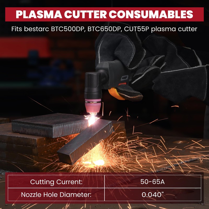 bestarc AG60P Plasma Cutter Consumables Cutting Torch Tip Nozzles 40