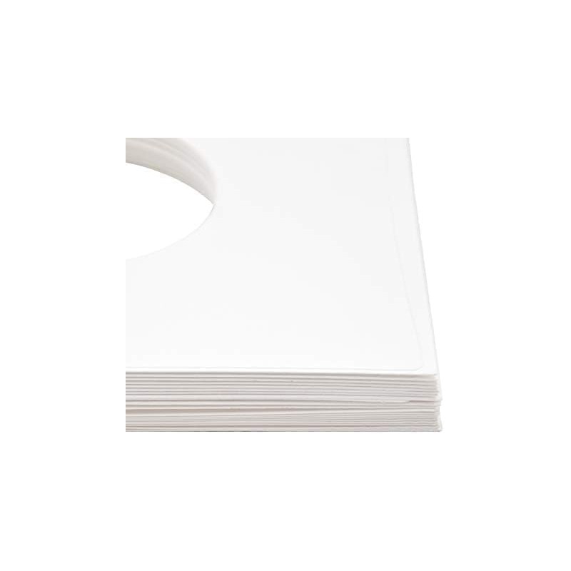 Vision Media® 12'' Vinyl White Card Record Sleeve with Hole