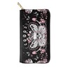 YISHOW Hippie Mushroom Skull Wallet Slim Thin Leather Purse Wallet
