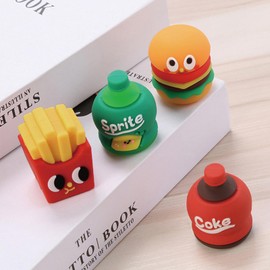 4 PCS Cute Pencil Sharpeners Cartoon Pencil Sharpener Small Manual Pencil Sharpener Handheld Sharpener Kawaii PVC Sharpener Funny Stationery School Office Supplies (4Pcs Cute)