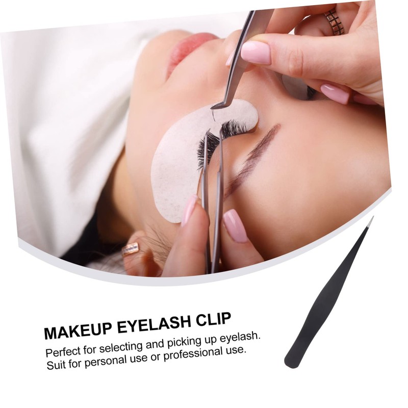 Healeved 6pcs Stainless Steel Eyelash Tweezers for Makeup Eyelash Extension