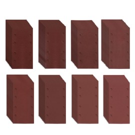 WeeGoo 80 Pieces Rectangular Sanding Sheets 1/3 Sheet Sandpaper for Electric Sander 93 x 185 mm Sander Sheets Hook and Loop Assorted 240/320/400/600/800/1000/1500/2000 Grits