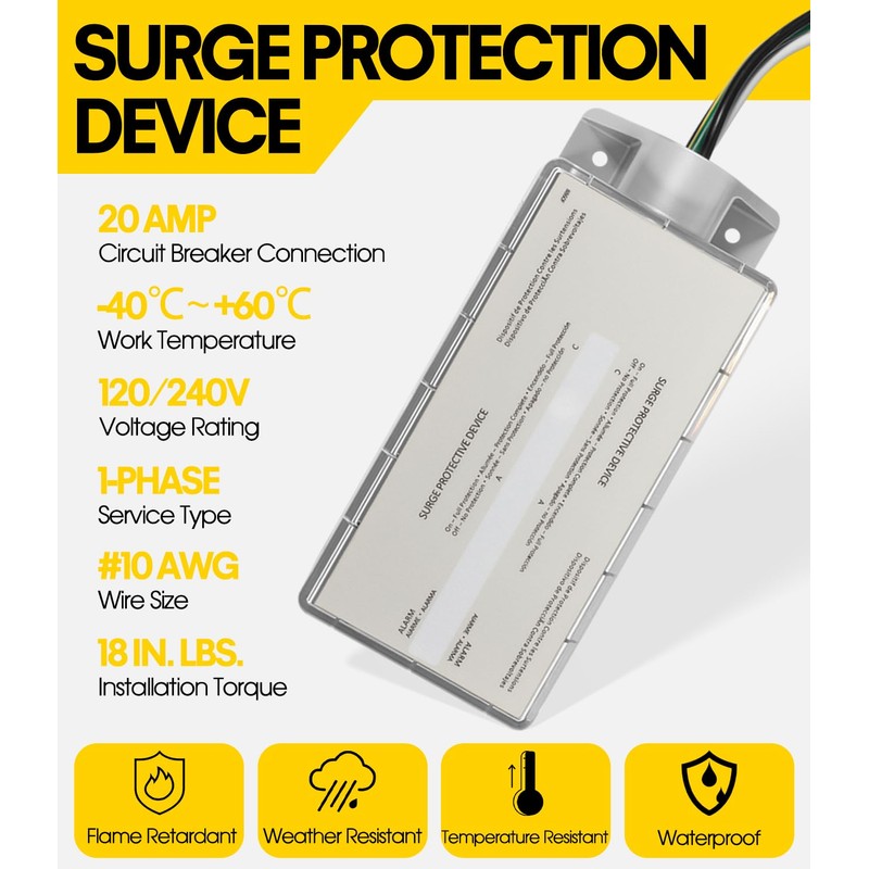 FS100 Surge Protection Device, Whole House Surge Protector Rated for