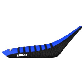 Yamaha YFZ 450 Gripper Seat Cover 2004-2013   BLACK/TM BLUE/BLACK ribs LOGO #200