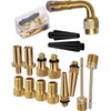 FABULETTA Kit 15 Adaptadores Válvula Bicicleta, Cobre SV DV AV