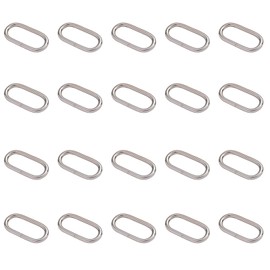 20 Pcs Open Jump Rings, 20mm x 6mm Metal Oval Linking Rings for Jewelry Making Bags Purses Keychains