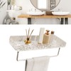 Bathroom Shelves Acrylic Space Saving Hole Free Floating Wall Mounted