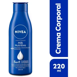 Nivea  Crema Corporal Humectante Nivea Milk Nutritiva Envase 220 Ml