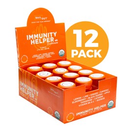 Bailout Wellness - Immunity Helper, Daily Immune Support with Vitamin C, Turmeric, Ginger and More, All-Natural Ingredients and Gluten-Free, 2 Fluid Ounces, Pack of 12