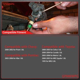 GPMMWPG Fuel Injectors 12 Holes Set of 4 Compatible with Toyota for Celica for for Corolla for Celica for Matrix for MR2 for Vibe for Prizm 1.8L L4 Replace 23250-0D040, 23250-22040