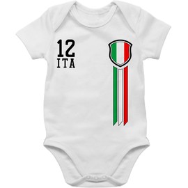 Shirtracer - Baby Bodysuit Boy Girl - 2024 Football European Championship Fan Item - 12 Men Italy, 3 White