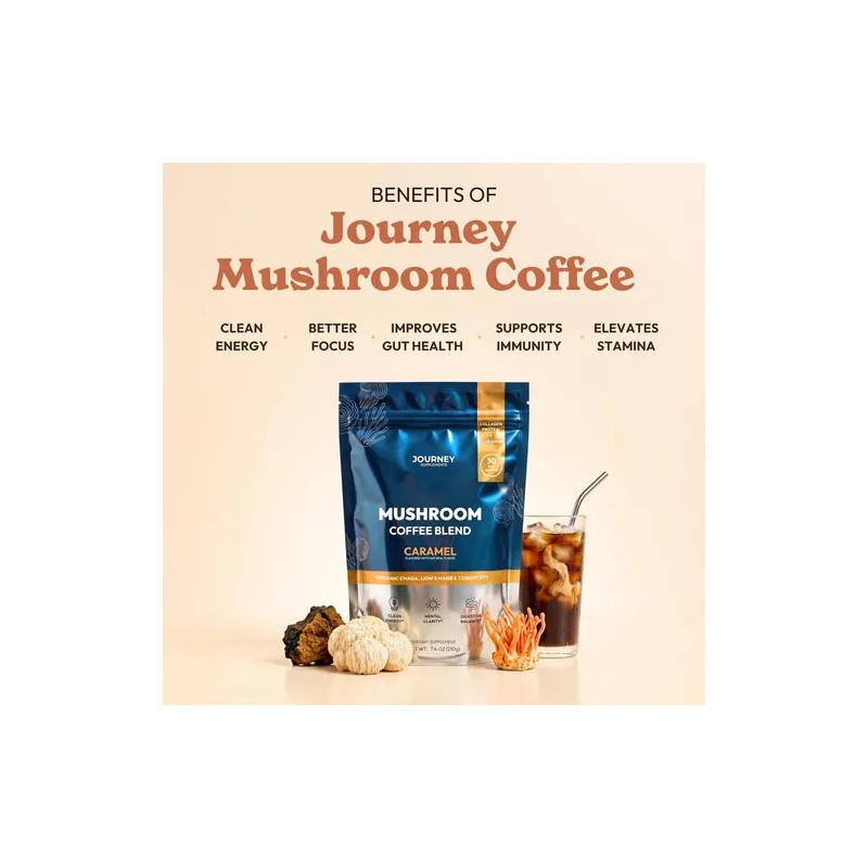 Journey Supplements Café Instantáneo Adaptógeno Con Colágeno