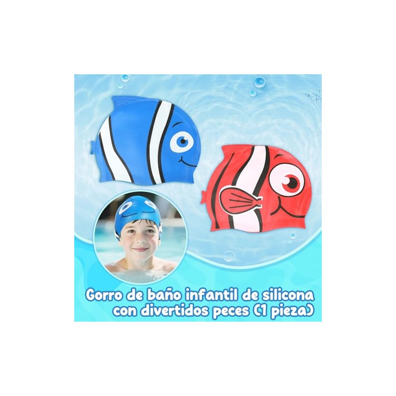 Gorros de Natación para Niños,Gorro de natación de Silicona Unisex,