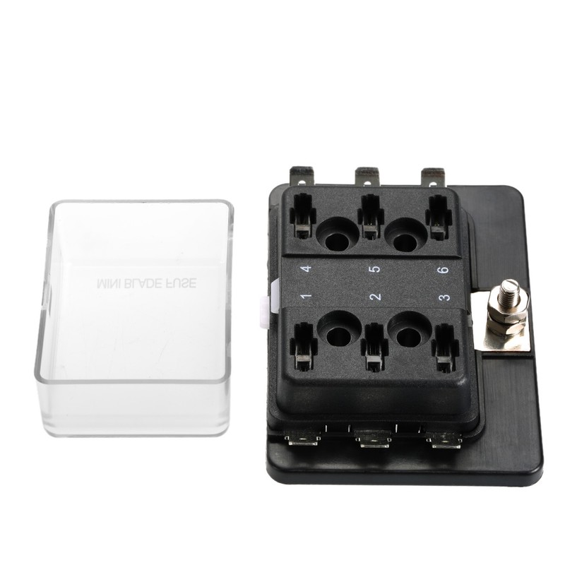 6 Way Mini Blade Fuse Box Holder APM ATM 5A