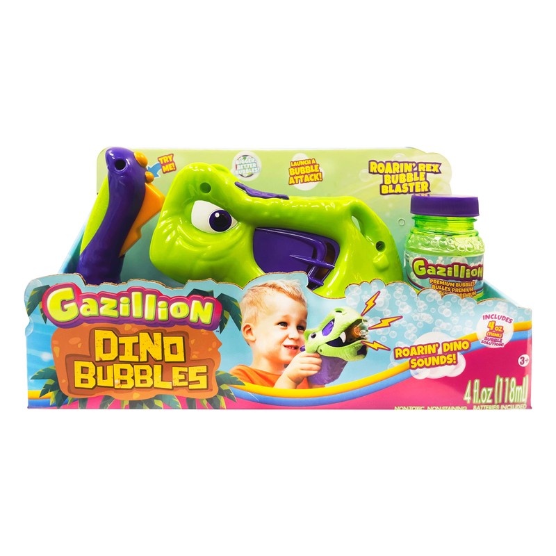 Gazillion Bubbles Roarin Rex Bubble Blaster Bubble Gun