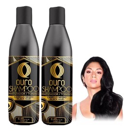 Shampoo Ouro Matizador Negro Ouro By Gaero Shop | 2 Piezas de 250 Ml Cada Una | Uso Diario