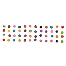 Generic Multi-colored Bindi Indian Round Circle Premium Bindi Assorted Sparkle Multi Color Indian Daily Use Forehead Bindi Round Dot, Small