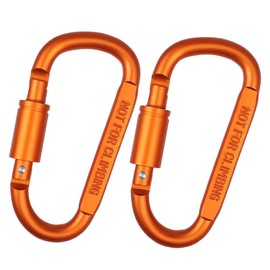 Carabiner Screw Type, Load Capacity 66.1 lbs (30 kg), D-Ring, Hammock, Tarp, Camping, Luggage, Fishing, Climbing, Hiking, Camping, Travel, Outdoor, Fall Prevention, Lightweight, Multi-functional, Set
