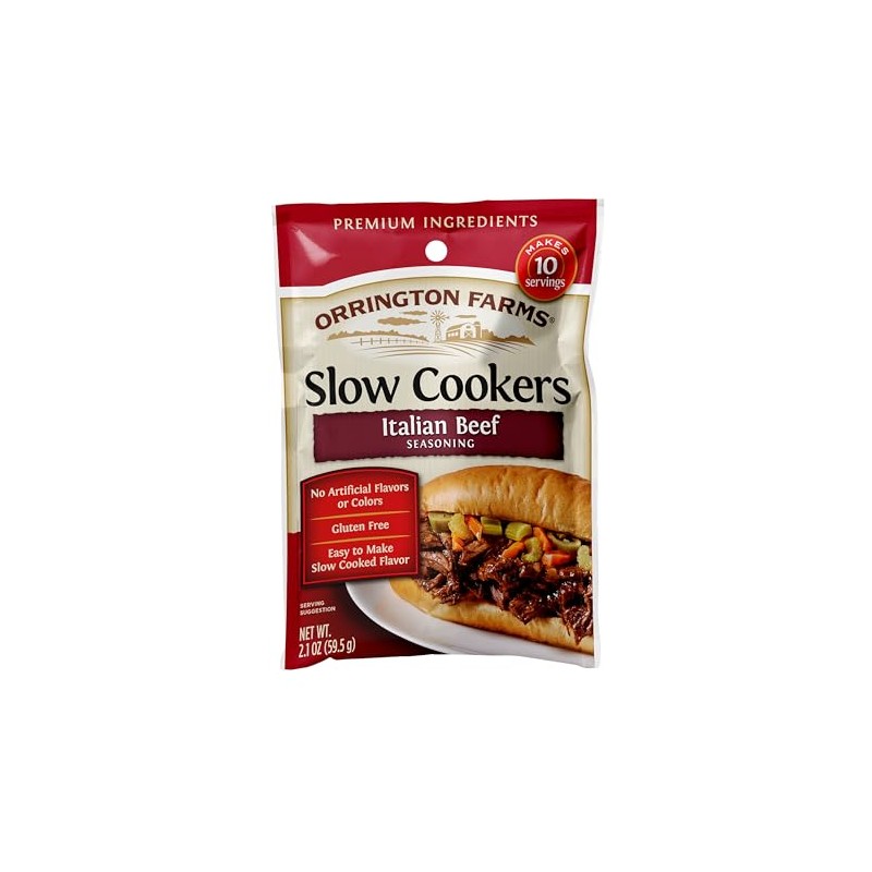 Orrington Farms Beef Slow Cooker Mix, Italian, 2.1 Ounce (Pack