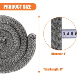 Barbqtime SRV7034-178 Stove Door Gasket Rope for Quadrafire MT Vernon AE