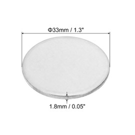 PATIKIL 33mm Steel Disc, 20Pcs Metal Stamping Blanks Tags Circle Round Metal Plate Strike DIY 304 Stainless Steel for Laser Engraving Stamping Craft Name Tag